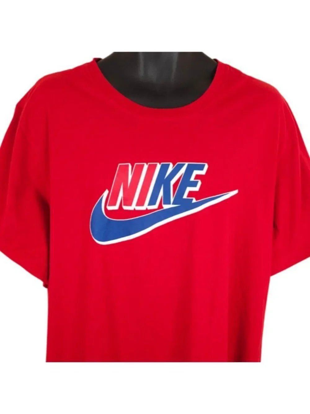 Nike T Shirt Mens Size 2XL Red Big Swoosh Streetwear